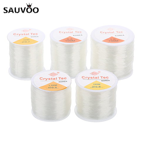 Strong Stretchy Elastic Ropes White Crystal String Cord 55/80/100m/roll Beading Wire Thread for Jewelry Bracelet Necklace Making ► Photo 1/6