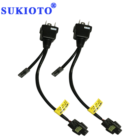 SUKIOTO 1 Pair High low xenon 55W H4 controller Relay Harness wire 4300K-8000K yellow bi xenon H4 bulb lamp H/L far near light ► Photo 1/6