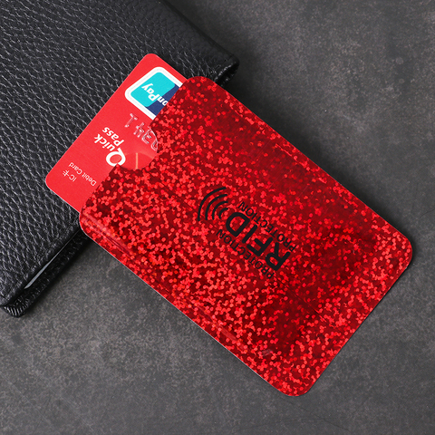 5PCs Anti-degaussing Bank Card Set RFID Shielding Bag NFC Anti-theft Case Aluminum Foil Brush ID Card Protection Blocking Reader ► Photo 1/6