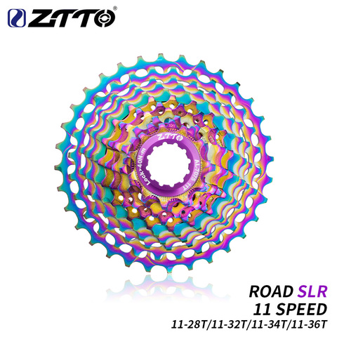 ZTTO COLORFUL SLR CNC Road Bike 11 Speed 11-28/32/34/36T Bicycle Cassette Gravel Bike Ultralight Freewheel 22s Flywheel Sprocket ► Photo 1/6