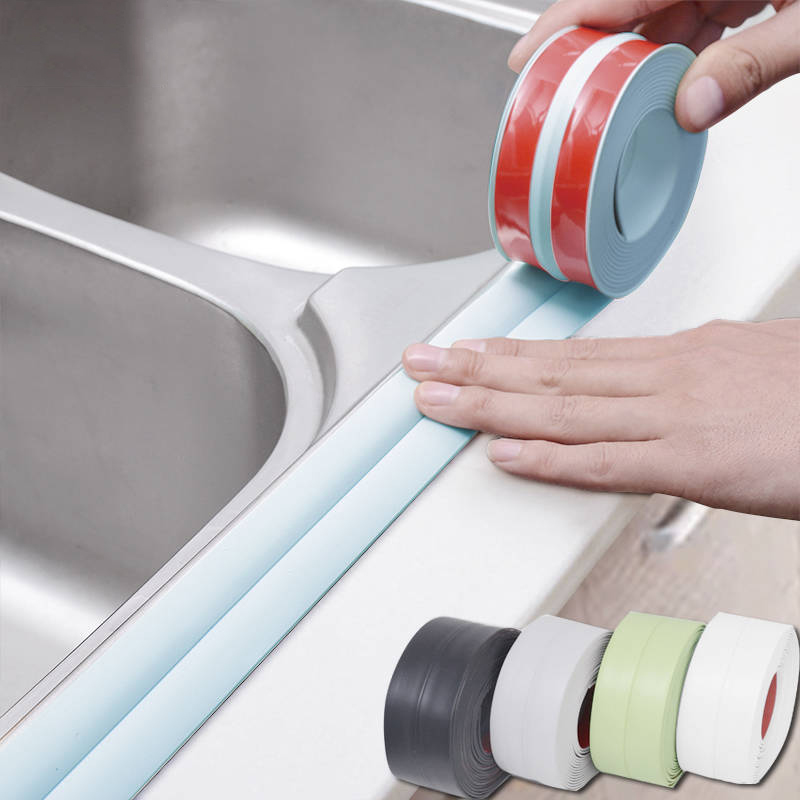 1PC Kitchen Sink Waterproof Mildew Proof Self-adhesive Transparent Tape Toilet 
