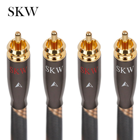 SKW Audio Cable 2RCA to 2 RCA Male to Male 6N OCC 1M 1.5M 2M 3M 5M 8M 10M 15M For Home Theater Amplifier DVD TV ► Photo 1/6