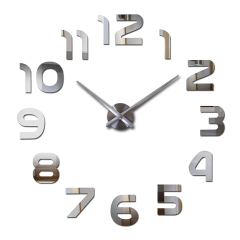top fashion 3d wall clock reloj de pared quartz watch modern diy clocks living room large decorative horloge murale  stickers ► Photo 1/6