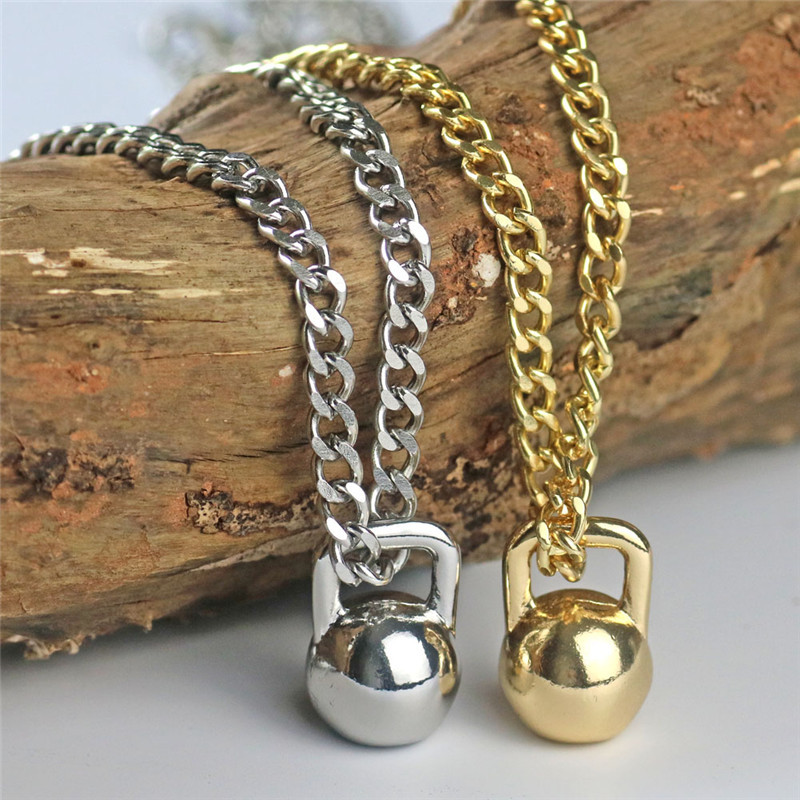 Kettlebell Gym Dumbbell Charm Crossfit Jewelry Lift ME VS ME FITNESS NECKLACE 