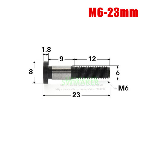 1pcs M6*23mm M5-23mm M8-28mm inner hexagonal blackening screw, M6 bolt fixed screw 23mm long for high strength bearing pulley ► Photo 1/4