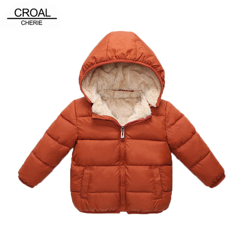 CROAL CHERIE Children's Parkas Winter Jacket For Girl Boys Winter Coat Kids Warm Thick Velvet Hooded Baby Coats Outerwear 90-130 ► Photo 1/6