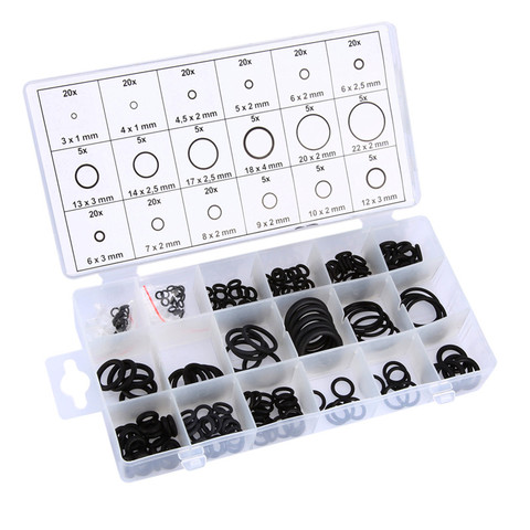 VODOOL Silicone Rubber 18 Sizes 225pcs Rubber O Ring O-Ring Washer Seals Watertightness Assortment for Car Styling Automobile ► Photo 1/6