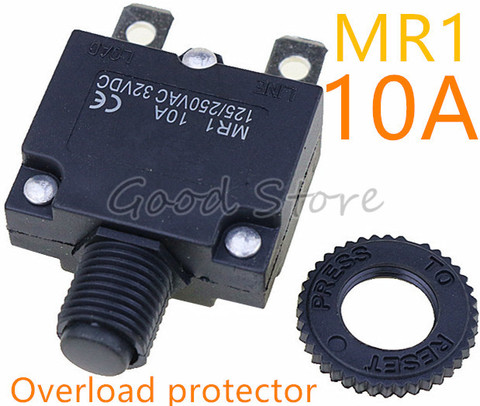 1pcs Reset thermal switch MR1 10A 125/250VAC 32VDC overload protection circuit breaker overload protector ► Photo 1/5