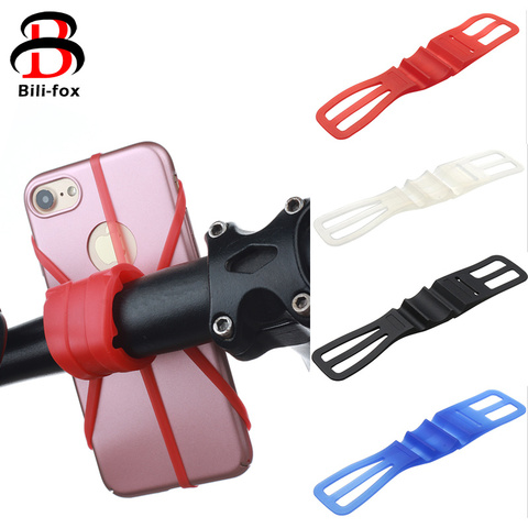 Silicone Bike Phone Holder Band for Smartphone Handlebar Mount Motorcycle Phone Holder For iPhone for Samsung GPS Easy Install ► Photo 1/6