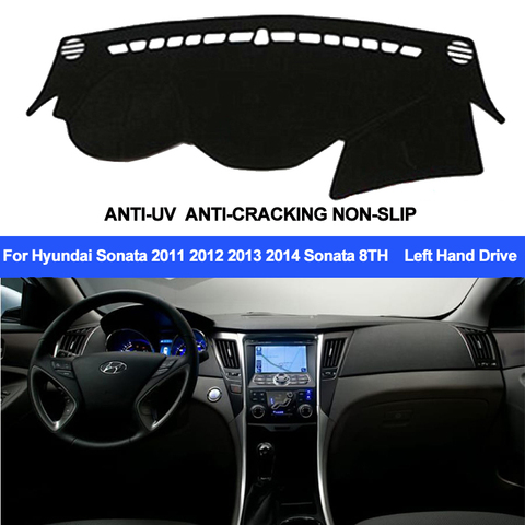 TAIJS Car Dashboard Cover For Hyundai Sonata 2011 2012 2013 2014 Sonata 8 Dash Mat Dashboard Pad Carpet Anti-UV Anti-slip ► Photo 1/6