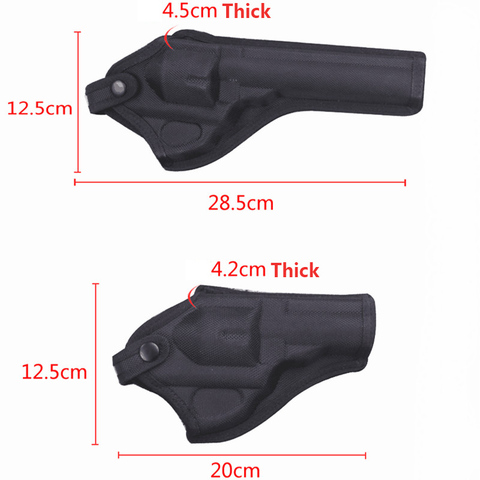 Tactical Revolver Holster Airsoft Gun Case Universal Oxford Revolver Duty Holster Hunting Pistol Case Carry For Revolver Sleeve ► Photo 1/6