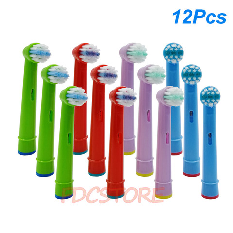 12pcs Replacement Kids Children Tooth Brush Heads For Oral B EB-10A Pro-Health Stages Electric Toothbrush Oral Care, 3D Excel ► Photo 1/3