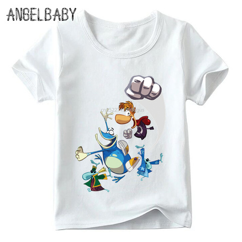 Kids Cartoon Rayman Legends Adventures Game Print T shirt Baby Girls Summer White T-shirt Boys Casual Funny Clothes,ooo5204 ► Photo 1/6