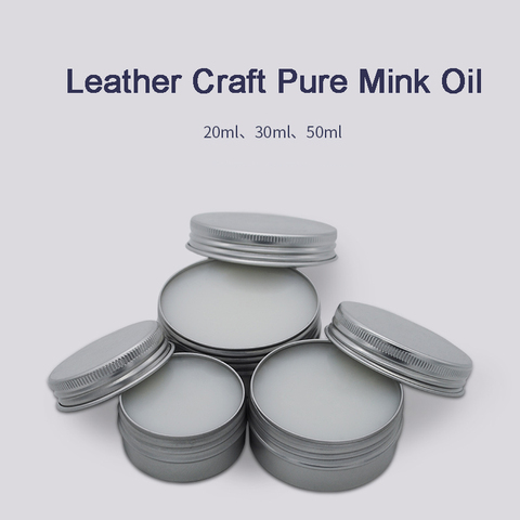 1pc Leather Craft Pure Mink Oil Cream For Leather Maintenance Shoes Care Cream Leathercraft Accessories ► Photo 1/3