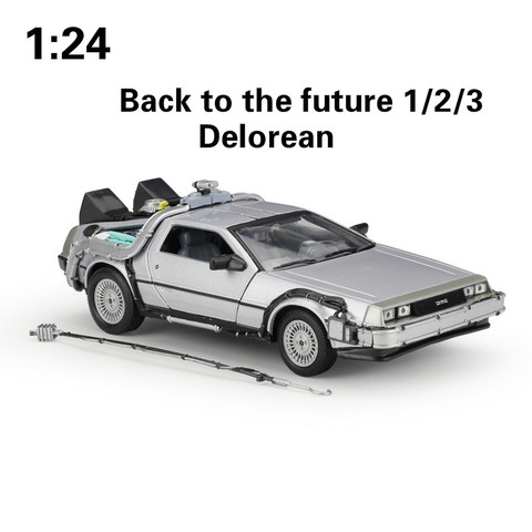 WELLY 1:24 Alloy Classic Diecast Car delorean Back to The Future part 1/2/3 DMC-12 Metal Model Toy Car For Kids Gifts Collection ► Photo 1/6