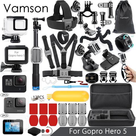 Vamson for Hero 7 6 Accessories Kit Super Set Waterproof Housing case 3 way monopod for Go pro hero 6 5 Vamson VS09 - Price history Review | AliExpress Seller - Vamson Official Store |