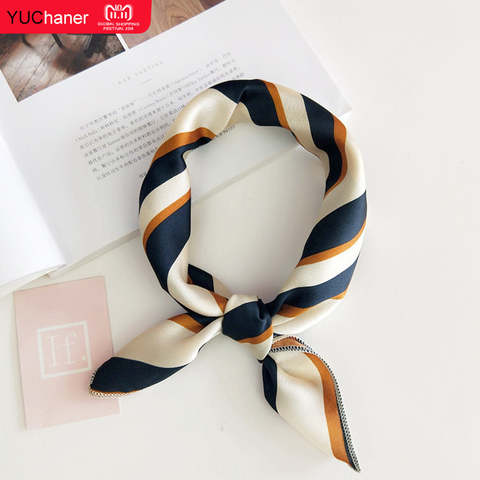 Hair Scarf Tie Animal Print Luxury Satin Small/Square/silk/Neck/Ring/Scarf Winter Head Scarf  For Wome  Neckerchief Fashion 2022 ► Photo 1/5