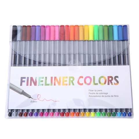 0.4 Mm 24 Colors Fineliner Pens With Coloring Book Marco Super Fine Draw  Color Pen Art Marker Pen Water Based Ink - Price history & Review, AliExpress Seller - Go west Store