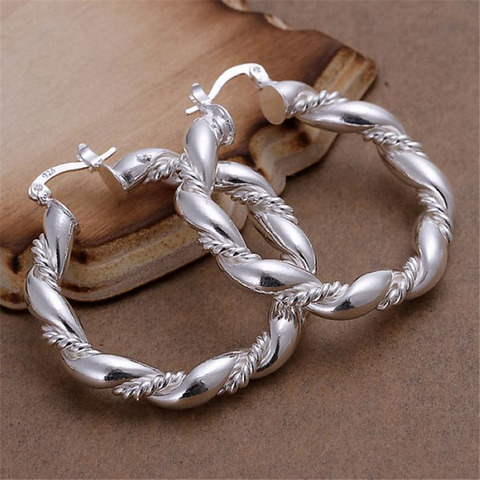 , Fashion high quality jewelry silver color earrings hot selling holiday gift beautiful ladies favorite jewelry wedding e156 ► Photo 1/3