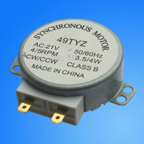 1pcs 49TYZ 3.5/4W 4/5RPM AC 21V 50/60Hz Synchronous Motor for Microwave Oven ► Photo 1/1