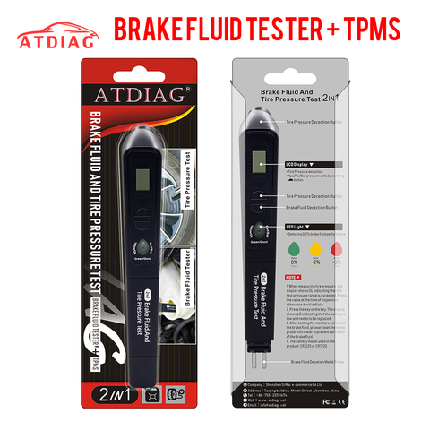 Oil Quality Check Pen Universal Brake Fluid Tester TPMS 2 IN1 Car Brake Liquid Tester Vehicle Auto Automotive Testing Tool ► Photo 1/6