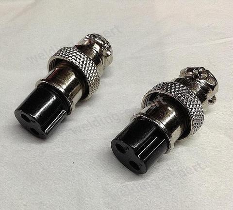 Welding Consumables 2 Prong Pins Pin Plug Socket Connector Aviation Plug for TIG MIG MAG Plasma Cutting Torch ► Photo 1/1