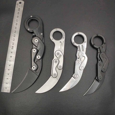Swayboo Mechanical folding knife Karambit CS GO claw knife survival ring knife Pocket Portable Clip tools mini EDC outdoor tool ► Photo 1/6
