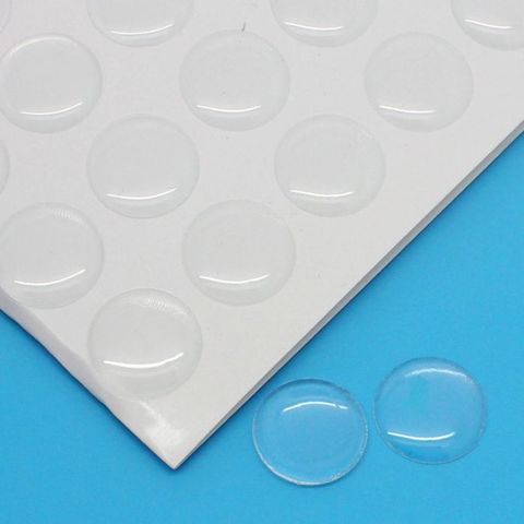DoreenBeads Resin Sticker Cobochons Epoxy Domes Round Clear 14mm Dia,1 Sheet(approx 140 PCs) ► Photo 1/3