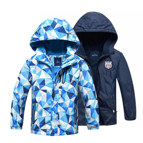 Kids Clothes Children Outerwear Warm Polar Fleece Coat Hooded Waterproof Windproof Baby Boys Jackets For 3-12Y Autumn Winter ► Photo 1/6