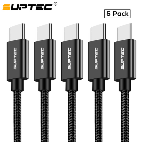 SUPTEC 5 Pack USB Type C Cable for Samsung S9 S8 Note 9 2A Charger Fast Charging Type-C Cable for Huawei Xiaomi Mi 8 Oneplus 6 5 ► Photo 1/6