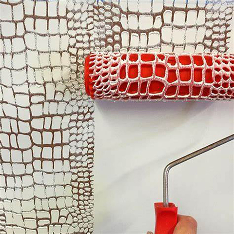 Decorative Paint Roller Pattern Embossed Texture Painting Tools for Wall Airless Pintura Machine Household Brush Rubber 324T ► Photo 1/6