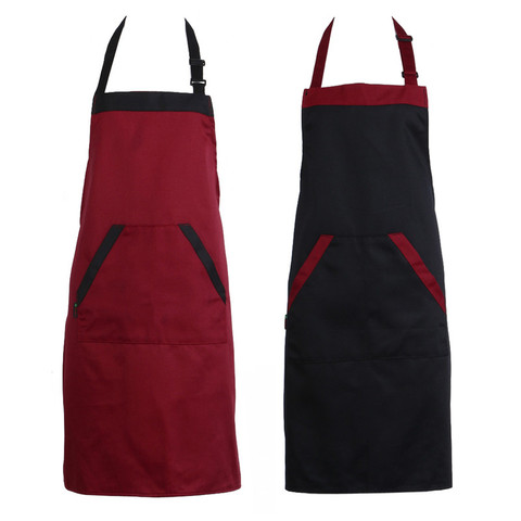 Catering Plain Anti-Fouling Women Man Kitchen Accessories Apron With Pockets Butcher Craft Baking Chefs Kitchen Cooking BBQ ► Photo 1/6