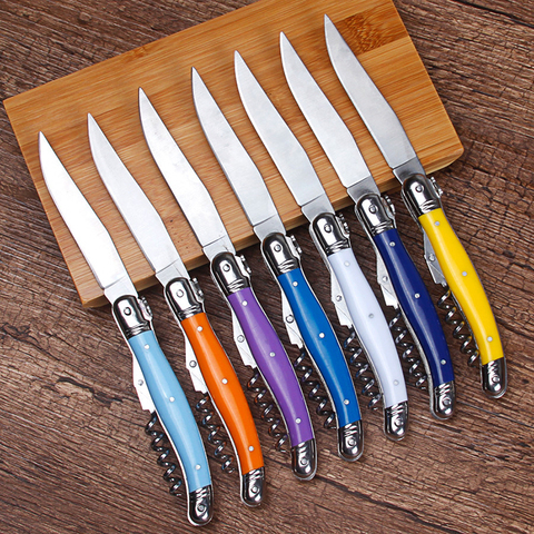 1pcs Portable Folding Wine Knife Stainless Steel Can Bottler Opener Corkscrew Folding Beer Jar Pocket Knives Kitchen Tools 22cm ► Photo 1/1