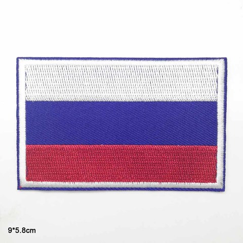 Russian Russia National Flag Iron On Patches Wholesale Embroidered Clothes Patch For Clothing Clothes Stickers Garment Apparel ► Photo 1/1