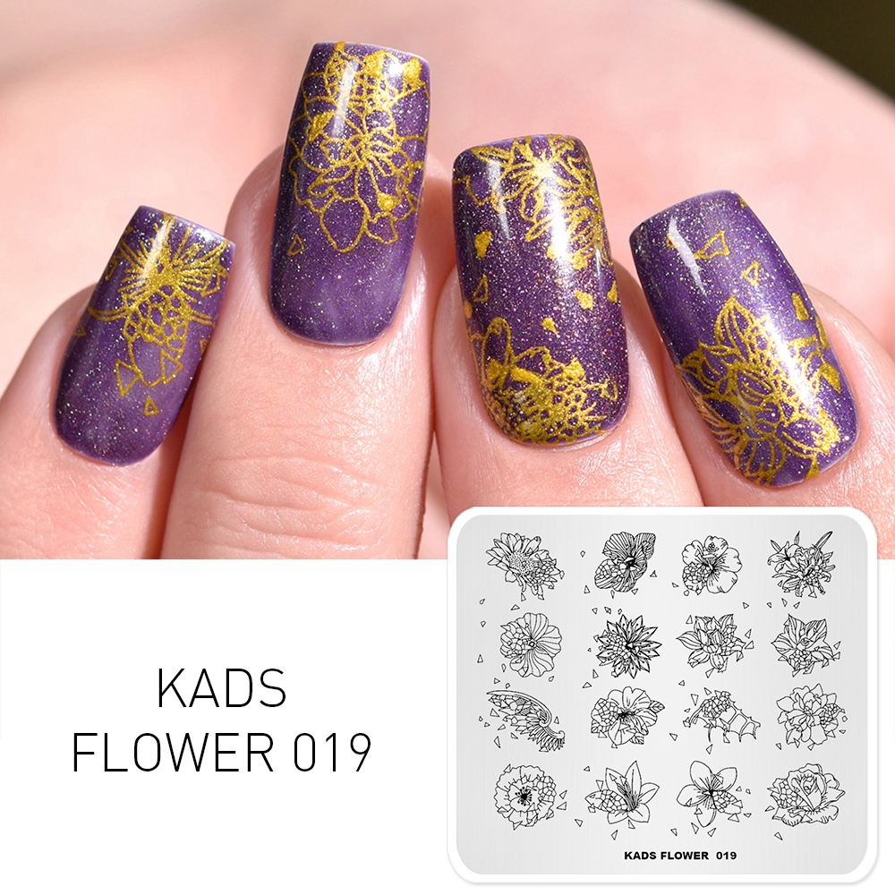 KADS Nail Stamping Plates 51 Designs Flower Butterfly Image Nail