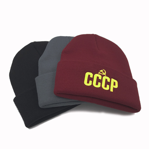 Fashion warmth new CCCP USSR Russian Hot Sale Style Autumn And Winter warm hats Unisex Red Cap with Best quality Cap Embroidered ► Photo 1/6