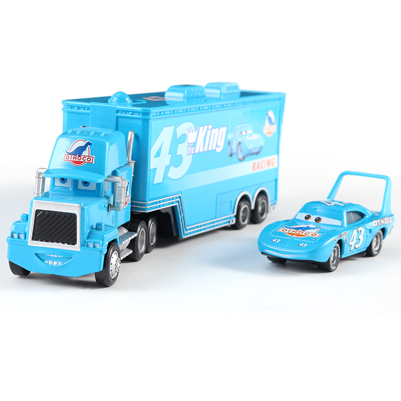 Disney Pixar Cars NO.43 King & Dinoco Mack Truck 1:55 Diecast Toy Car Loose New