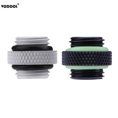 PC Computer Water Cooling Accessories G1/4 Dual External Thread Hose Connector for PC Water Cooling Cooler System Black White ► Photo 1/6