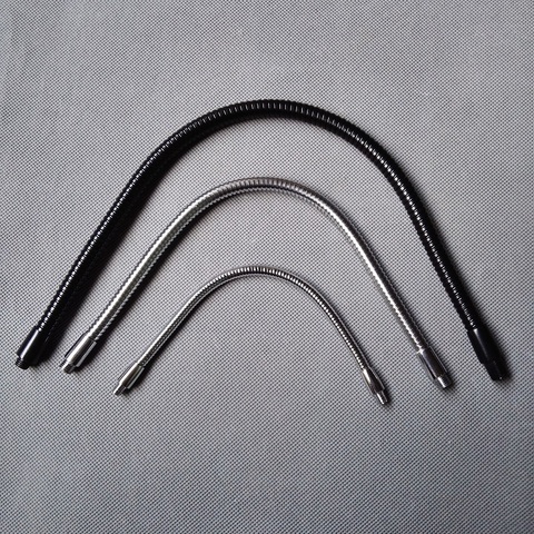 2pieces/lot m6,m8,m10 male screw thread  Soft Light chrome/black  metal Flexible conduit metal goose neck tube serpentine tube  ► Photo 1/1