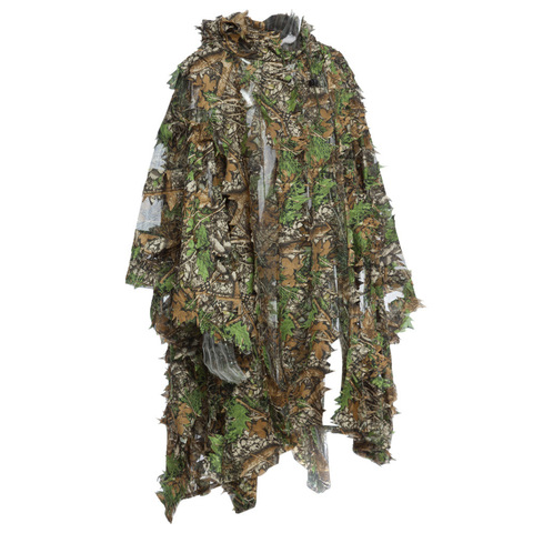 3D Hunting Clothes Camouflage Ghillie Suit Jungle Cloak Poncho Bionic Leaves Dress Hooded Ghillie Suits for Sniper Photograph ► Photo 1/6
