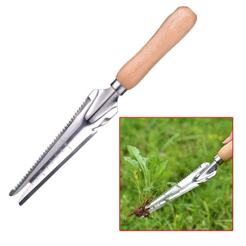 Stainless Steel Garden Weeder Sow Dibber Hand Tool Gardening Weeder shovel with Ergonomic Handle for Planting and Weeding Tool ► Photo 1/6