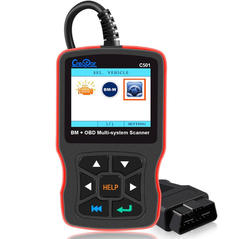 Creator C501 OBD2 Code Reader AC EPS Oil Service Reset EPB ABS Airbag Full-System Diagnostic Scanner for BMW e46 e39 e90 e60 ► Photo 1/1