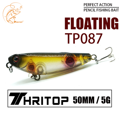 Thritop New Fishing Lures 5g 50mm TP087 High Quality Hooks 5 Colors For Optional Hard Bait Floating Fishing Wobblers ► Photo 1/6