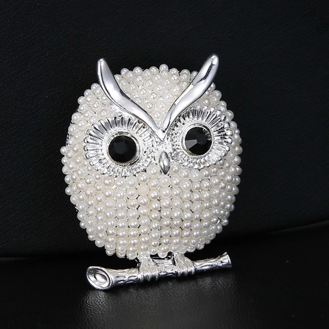 Pearl Brooches Owl Animal Brooches For women Party Accessories wedding Decoration christmas Jewelry Brooch ► Photo 1/6