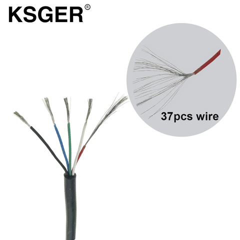 KSGER Soft 5 Core Silicone Wire For T12 STM32 STC OLED Electric Soldering Iron Soldering Handle Station ► Photo 1/1