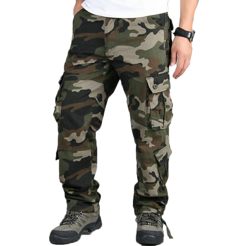 Men's Camouflage Military Pants Men Casual Camo Cargo Trousers Hip Hop Joggers Streetwear Fashion Urban Overalls Tactical Pants ► Photo 1/6