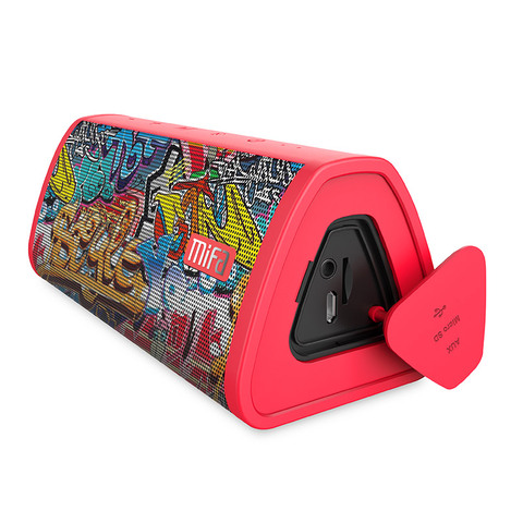 MIFA Red-Graffiti Bluetooth Speaker  Built-in Microphone Stereo Rock Sound Outdoor 10W Portable Wireless Speaker Support TF card ► Photo 1/6