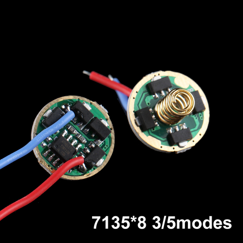 AMC7135*8 driver 3/5 modes Flashlight circuit board Anti-reverse ► Photo 1/2