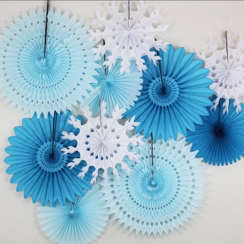 5pcs 8'' 20cm Tissue Paper Cut-out Paper Fans Pinwheels Hanging Flower Paper Crafts for Showers Wedding Party Birthday Festival ► Photo 1/6