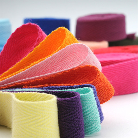 New Colourful 10mm 20mm Chevron 100% Cotton Ribbon Webbing Herring Bonebinding Tape Lace Trimming for Packing Accessories DIY ► Photo 1/6